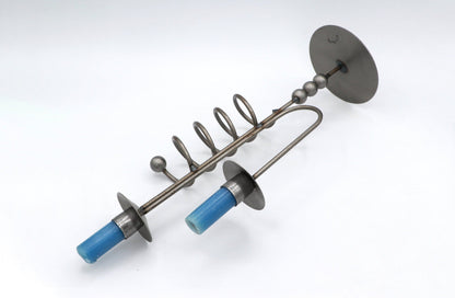 Vintage Metal Candle Holder Black Spiral Memphis Milano