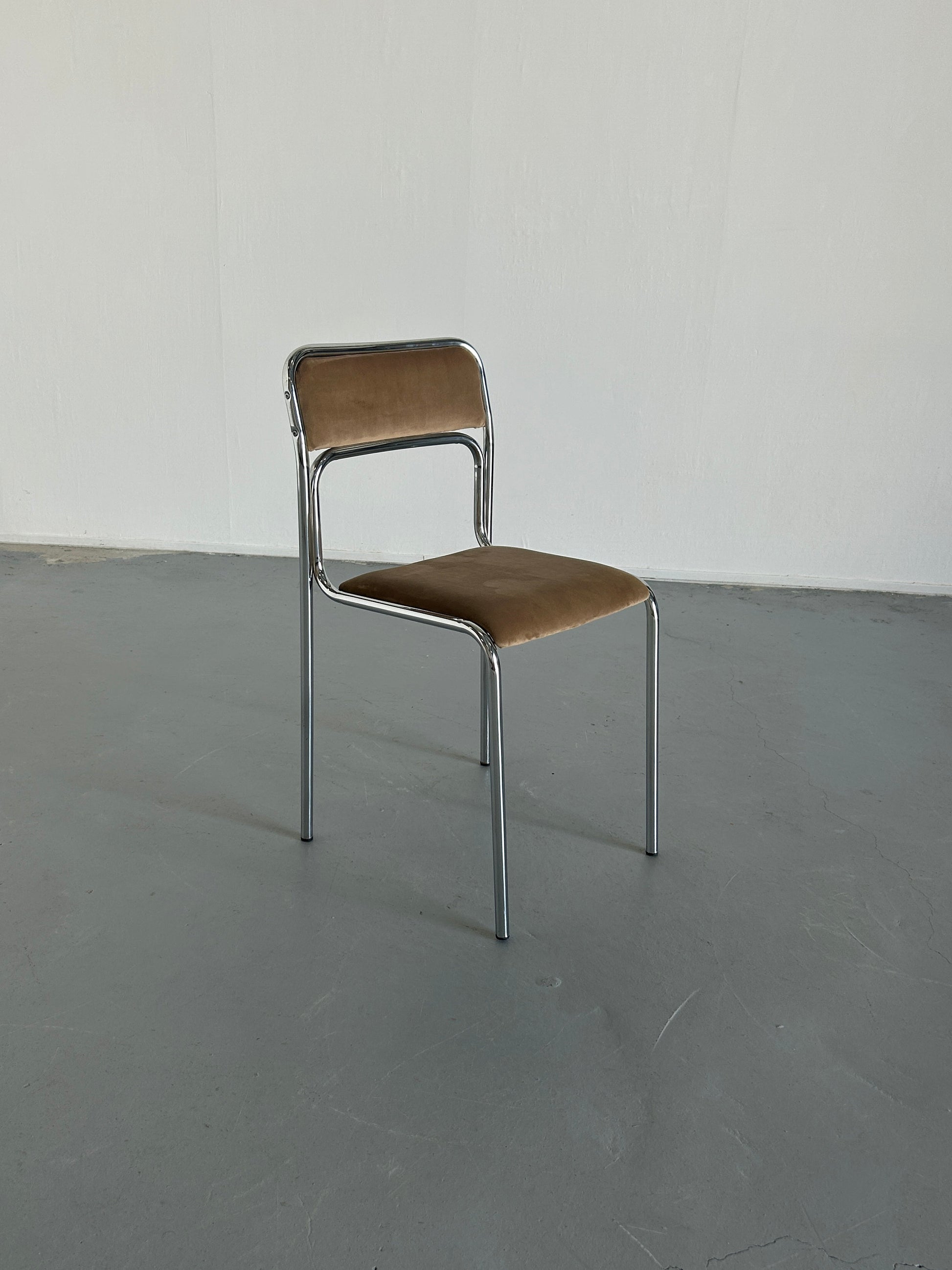 Vintage Stuhl beige Chromstahl Vintage Zustand