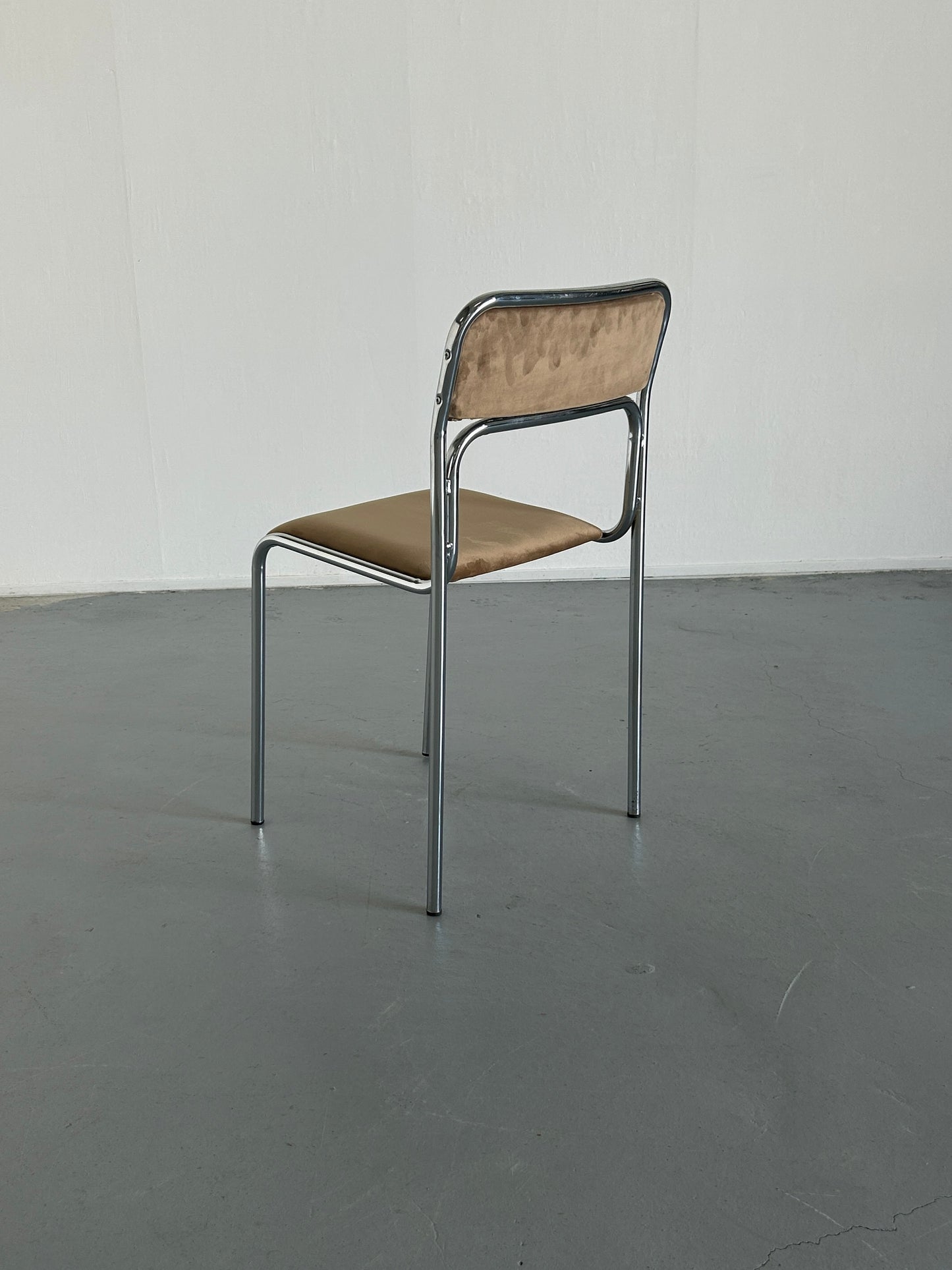 Vintage Stuhl beige Chromstahl Vintage Zustand