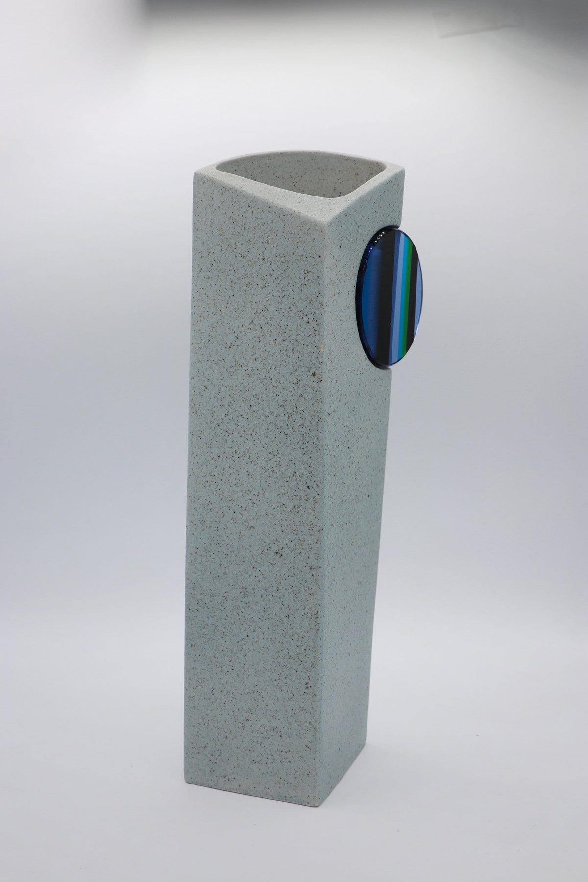 Vintage Vase Lineasette Ceramiche mit Glaselement, Italien