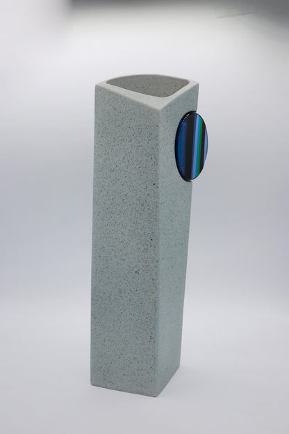 Vintage Vase Lineasette Ceramiche mit Glaselement, Italien