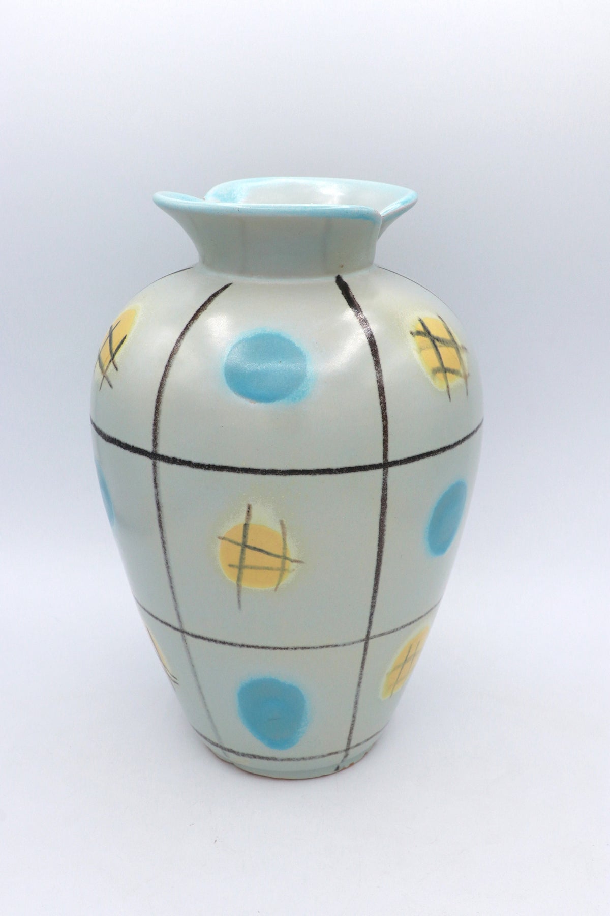 Vintage Keramikvase "Viktoria" in Mintgrün, Mid-Century