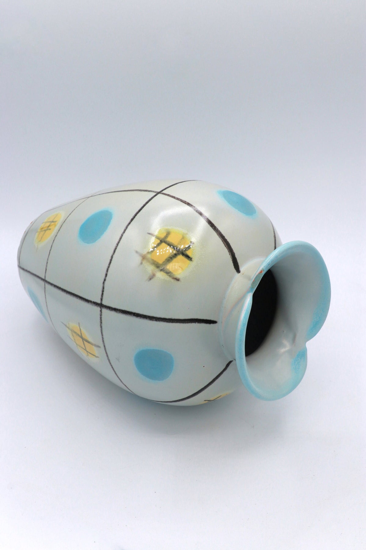 Vintage Keramikvase "Viktoria" in Mintgrün, Mid-Century