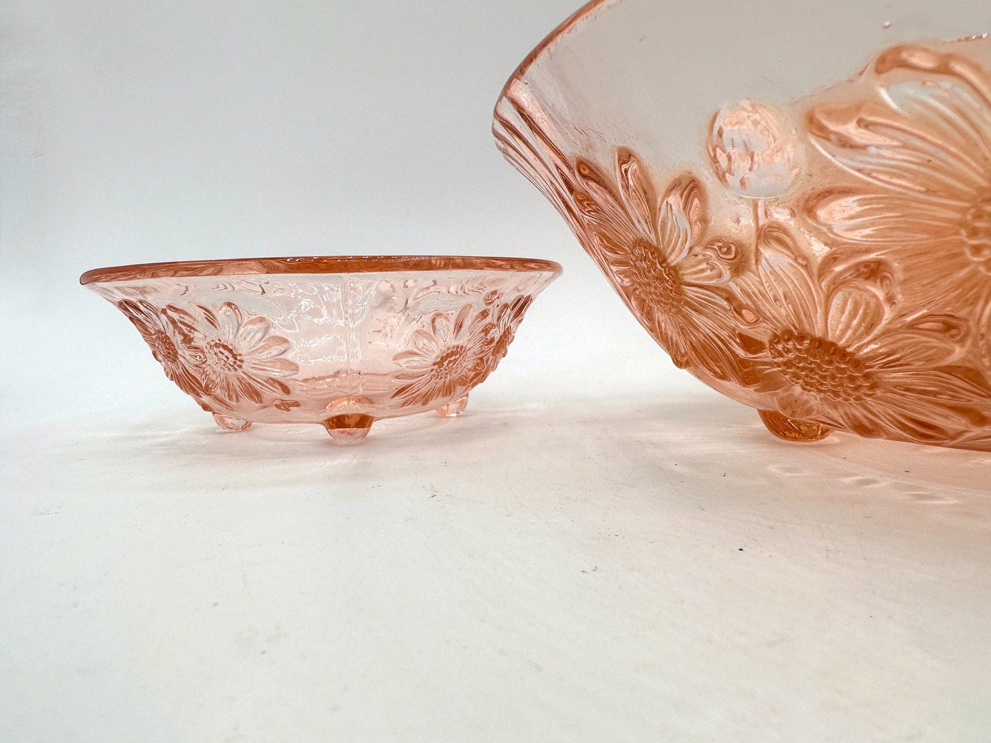 Vintage Rosalin Glas Kompottschale Art Deco von Walther