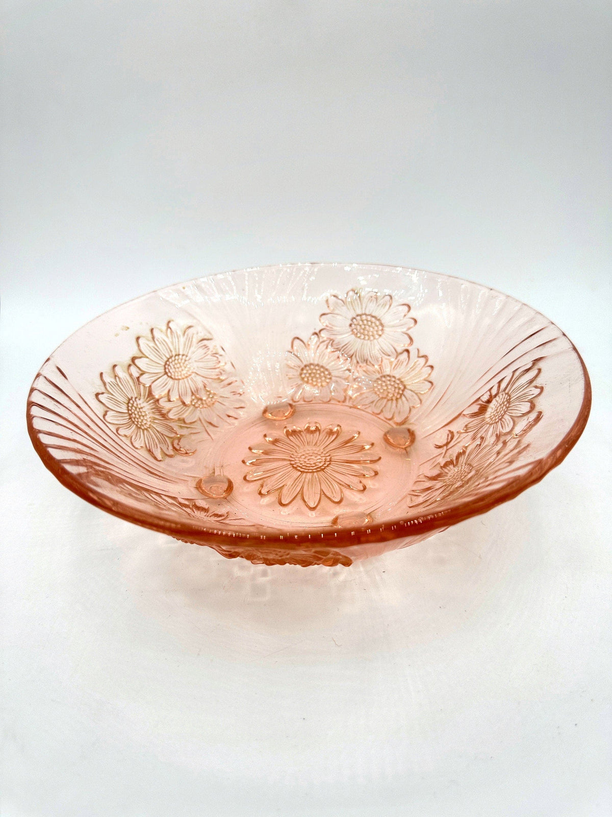 Vintage Rosalin Glas Kompottschale Art Deco von Walther