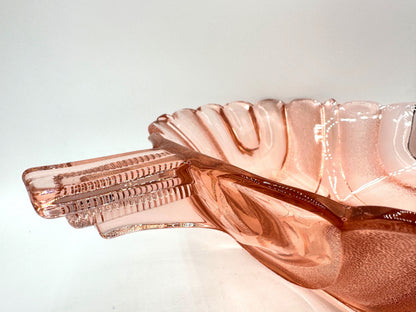 Vintage Schale Rosalin Glas von Walther Glas Art Deco 1930er
