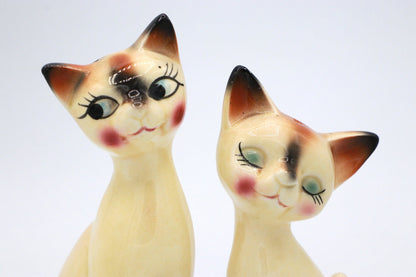 Vintage Salz Pfeffer Streuer Katze 50er von Holt Howard Handbemalt Set von 2