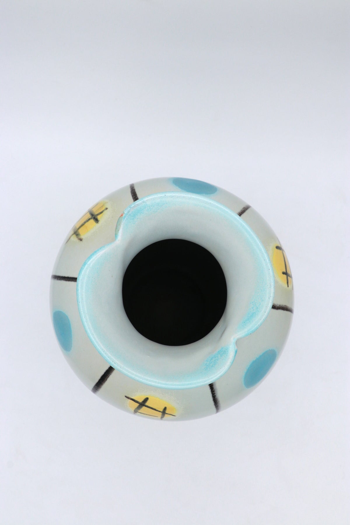 Vintage Keramikvase "Viktoria" in Mintgrün, Mid-Century