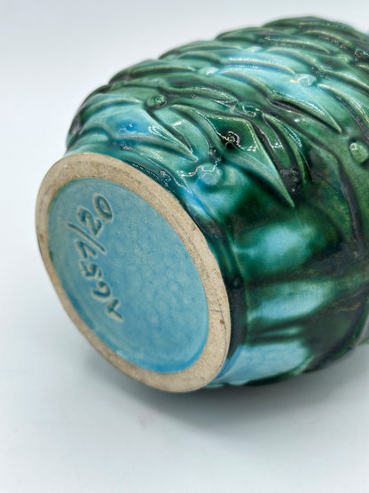 Vintage Vase Übelacker 1651 20 Grün Türkis von Übelacker 70er Jahre