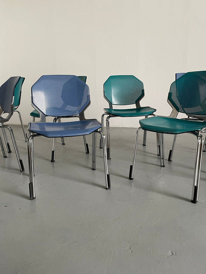 Vintage chair by Fröscher Sitform Blue Space Age