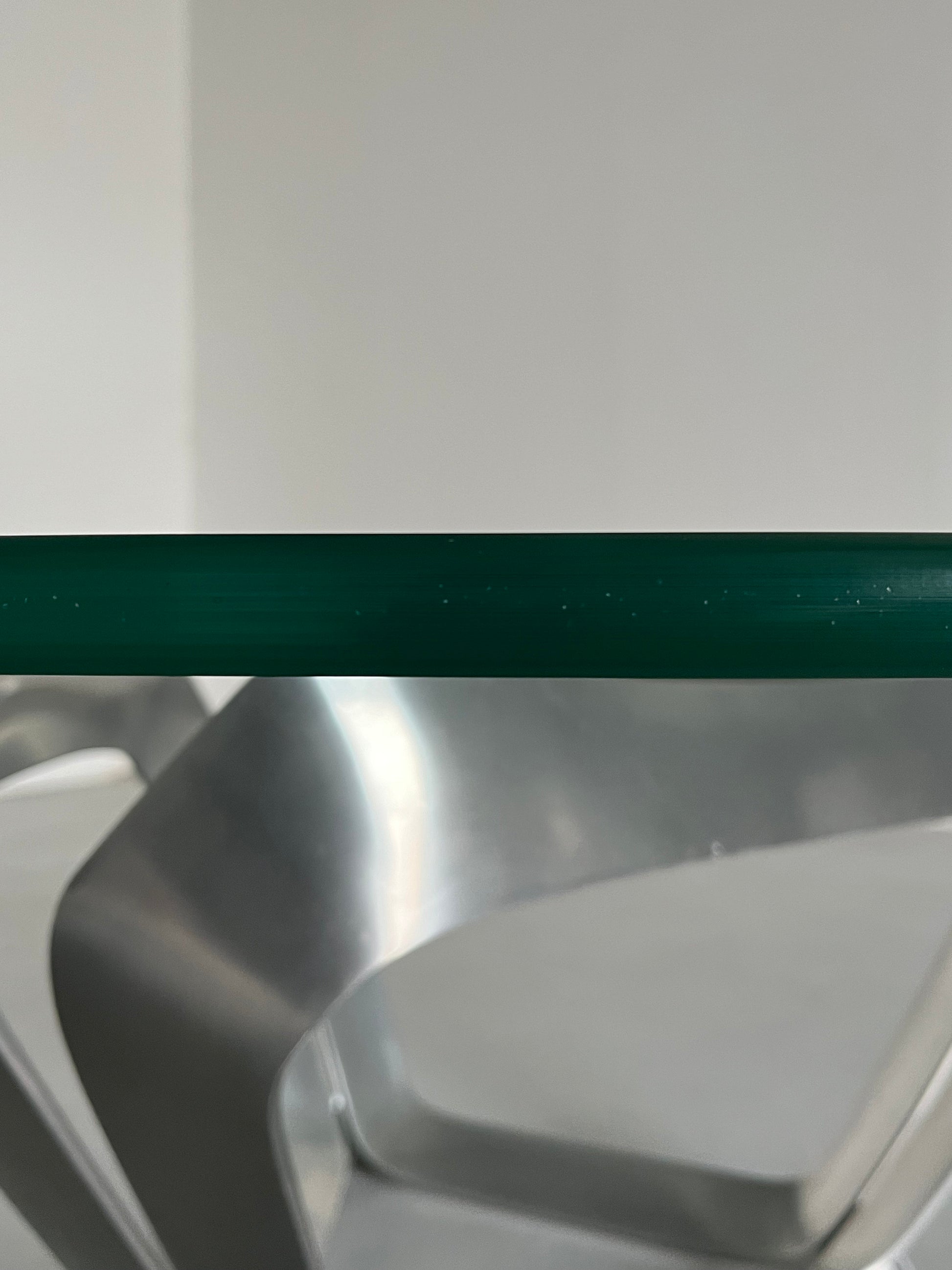 Vintage Couchtisch Aluminium Glas von Knut Hesterberg 1970er Deutschland