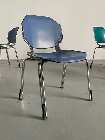 Vintage Stuhl von Fröscher Sitform für Fröscher Sitform Grün, Blau