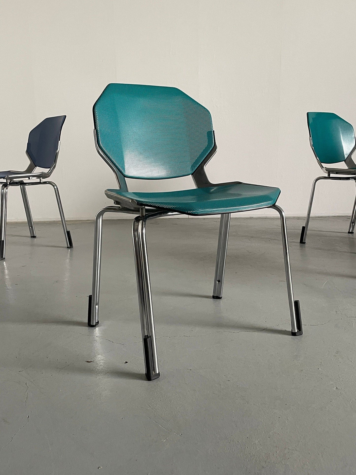 Vintage chair by Fröscher Sitform Blue Space Age