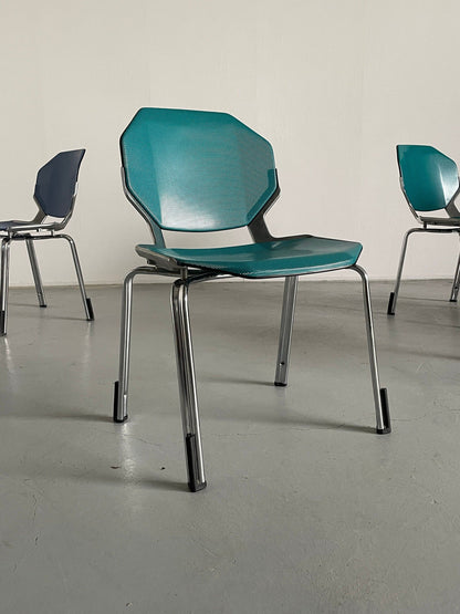 Vintage chair by Fröscher Sitform Blue Space Age