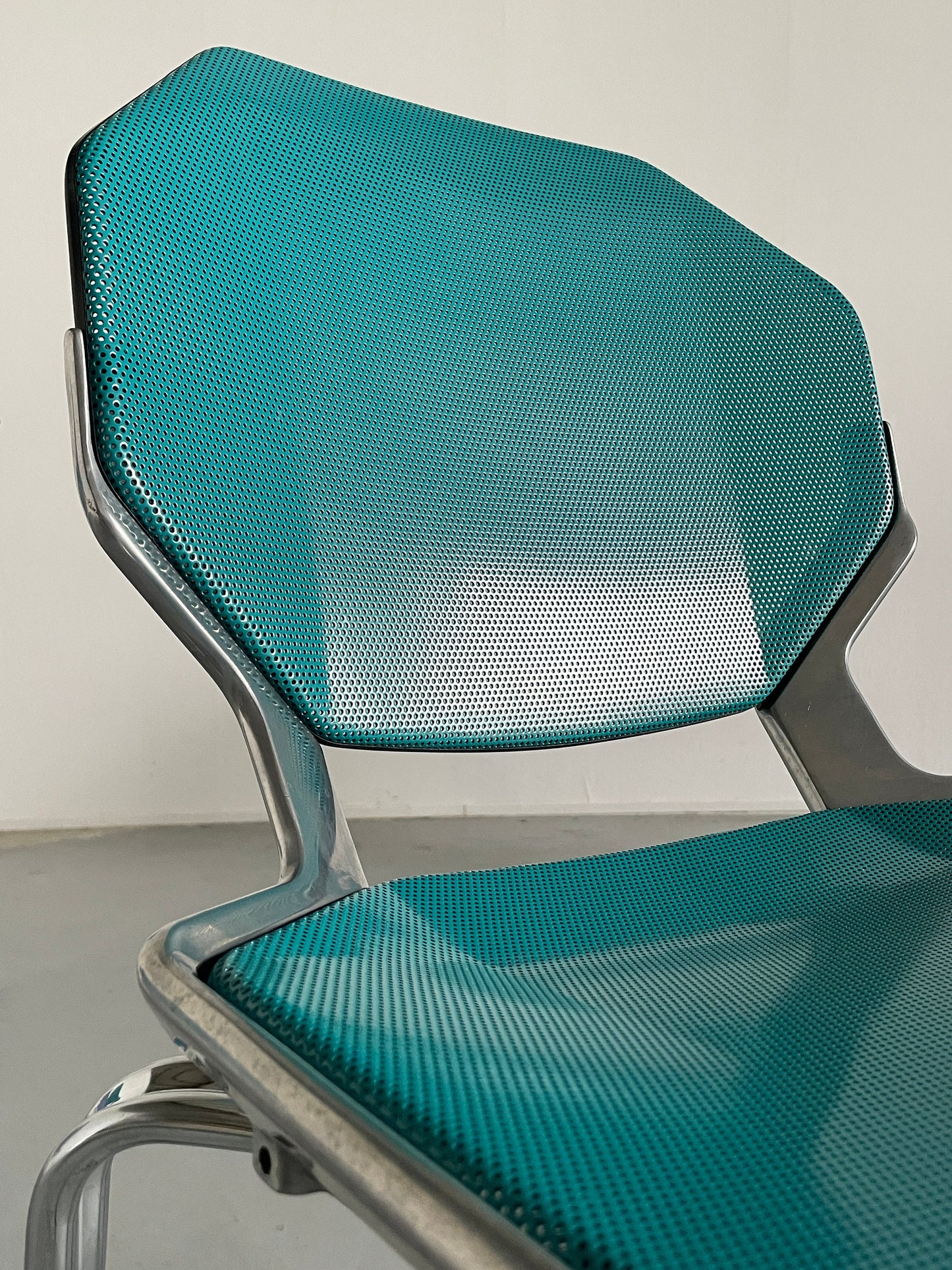 Vintage Stuhl von Fröscher Sitform für Fröscher Sitform Grün, Blau
