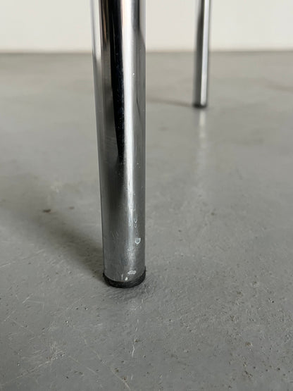 Vintage Stapelstuhl von Italien Produktion für Bauhaus Chrom und grüner Samt