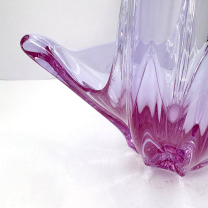 Vintage Schale Murano Glas Alexandrit Neodym Flieder Rosa Swirl
