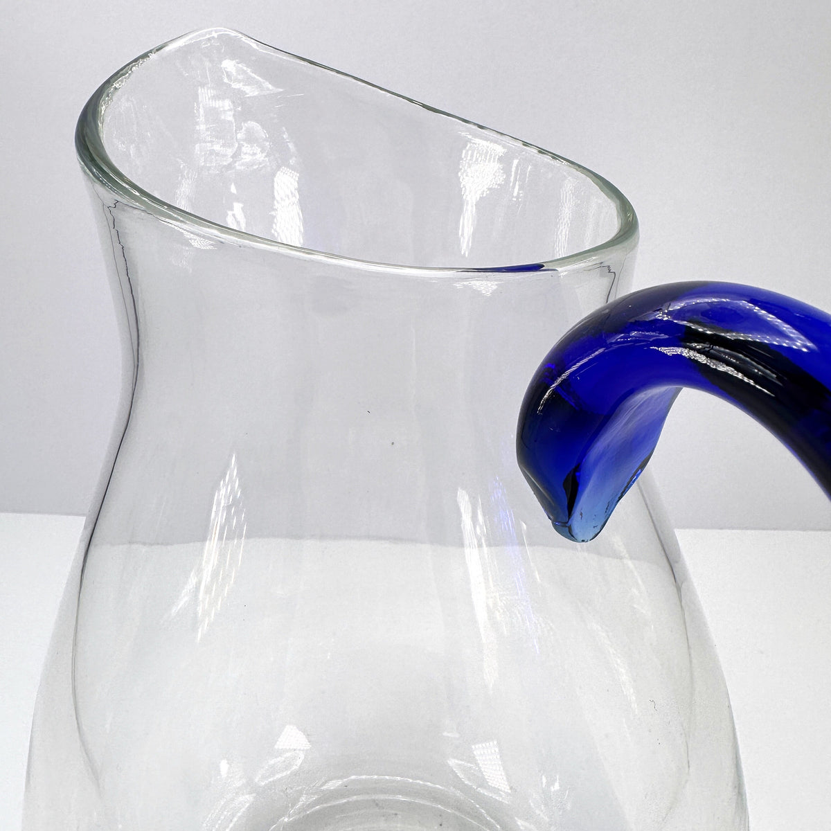 Vintage Karaffe Glas Blau 1980er