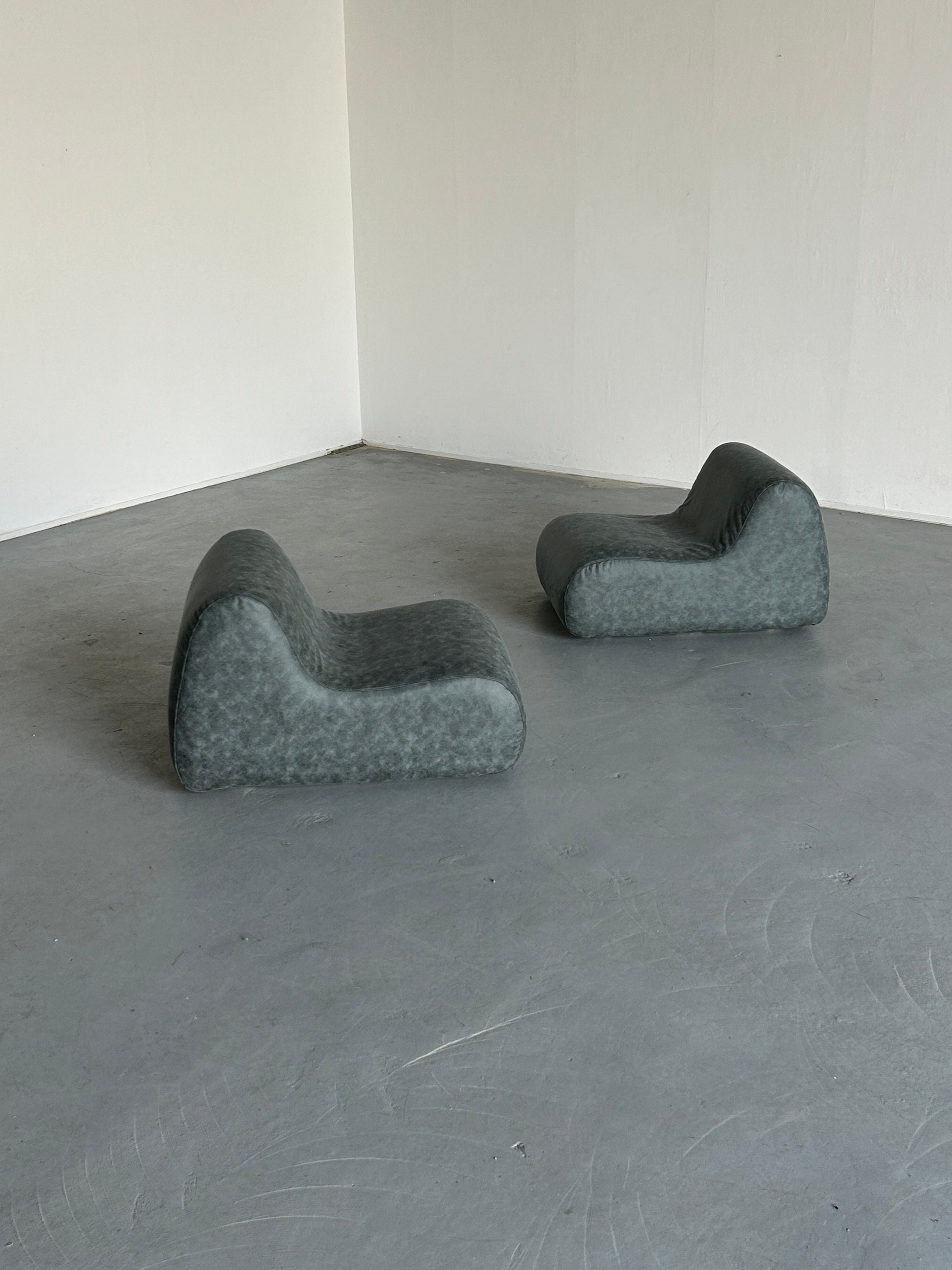 Vintage Lounge Chair Italien Mid-Century-Modern 1970er Set von 2