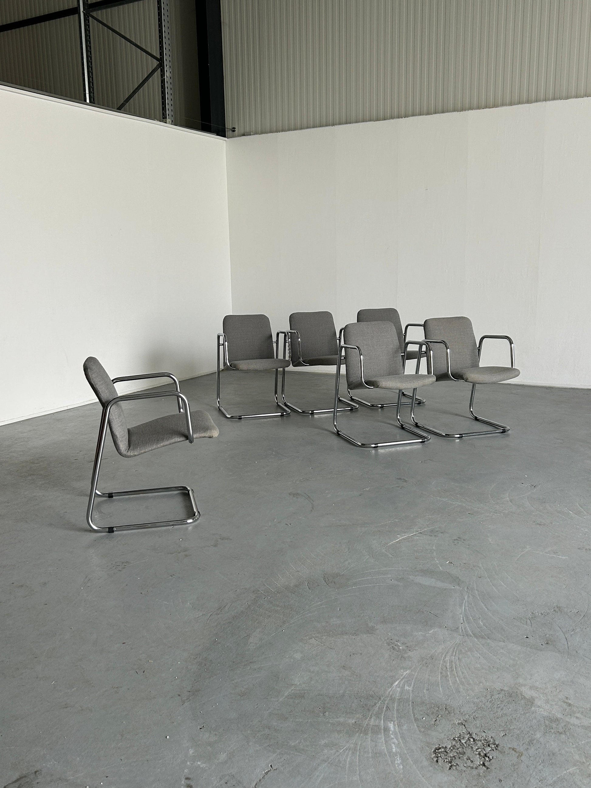 Vintage Freischwinger Sessel von unbekannt für unbekannt, Italien, 1970er, Chrom Stahl