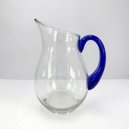 Vintage Carafe Glass Blue 1980s
