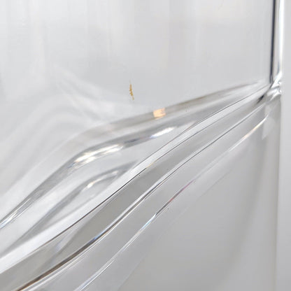 Vintage flower vase solid glass by Peill+Putzler 1970s satin crystal Elipse