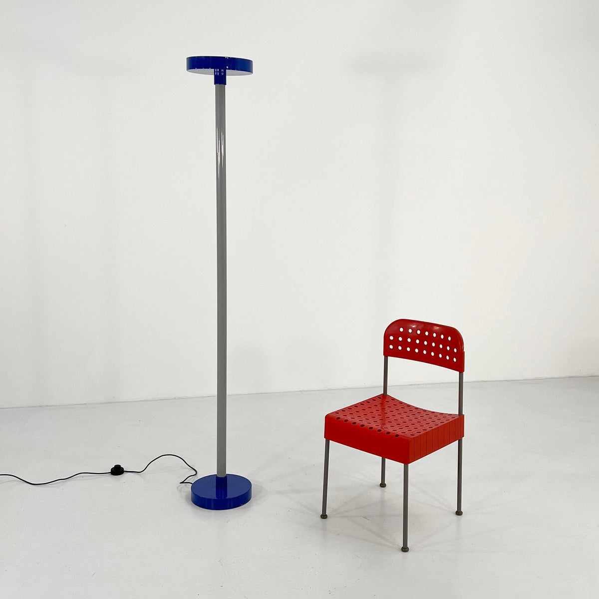 Vintage Beam floor lamp by Ettore Sottsass for Bieffeplast blue