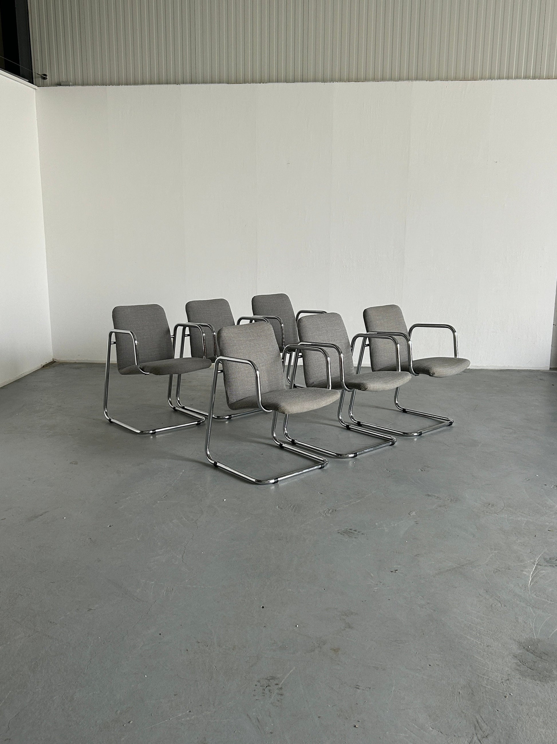 Vintage Freischwinger Sessel von unbekannt für unbekannt, Italien, 1970er, Chrom Stahl