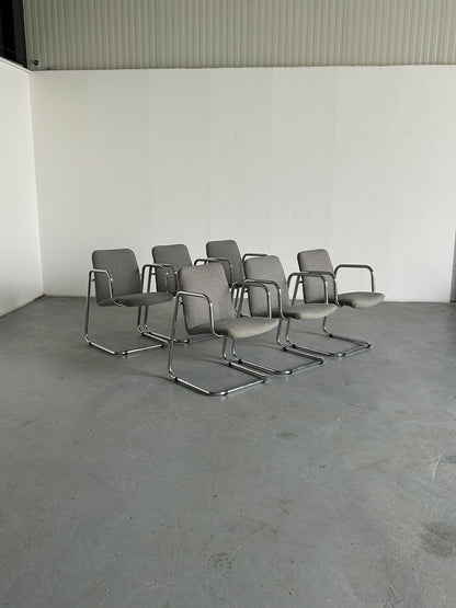 Vintage Freischwinger Sessel von unbekannt für unbekannt, Italien, 1970er, Chrom Stahl