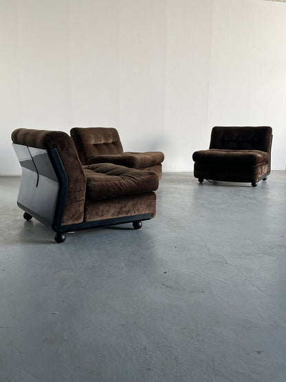 1 of 3 Iconic 'Amanta' chairs by Mario Bellini for B&B Italia / Vintage Modernist Design Modular Sofa Modules, 1970s Italy