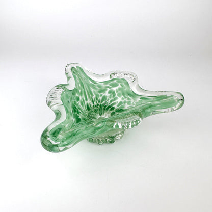 Vintage Murano Ashtray Pastel Green Triangle 70s