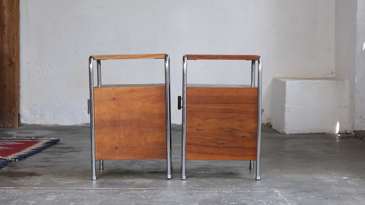 Vintage bedside table Bauhaus by Slezák set of 2