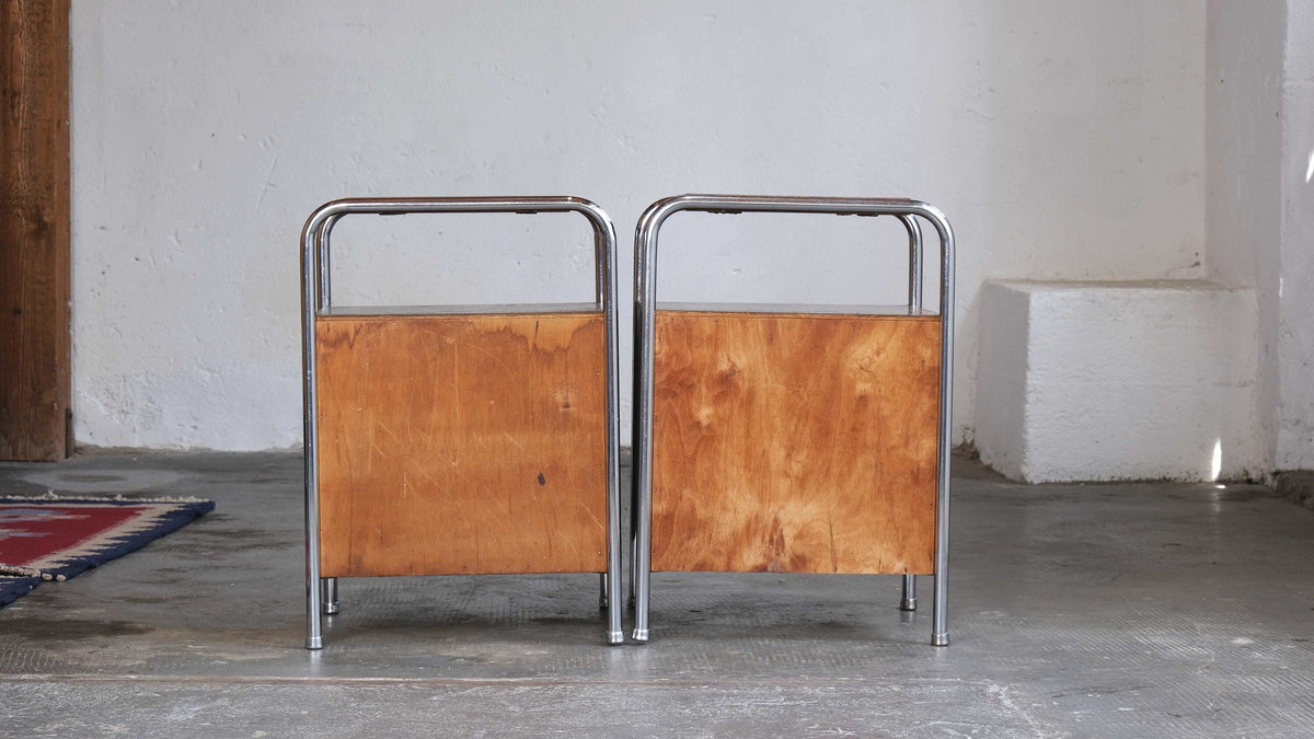 Vintage bedside table Bauhaus by Slezák set of 2