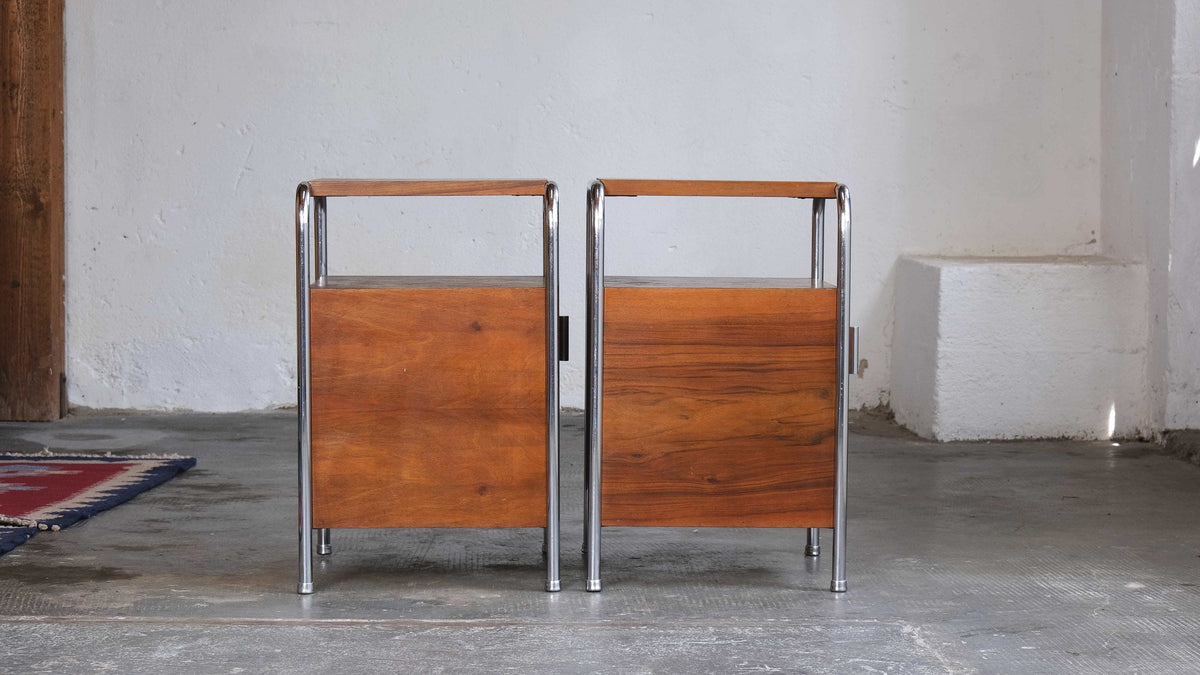 Vintage bedside table Bauhaus by Slezák set of 2