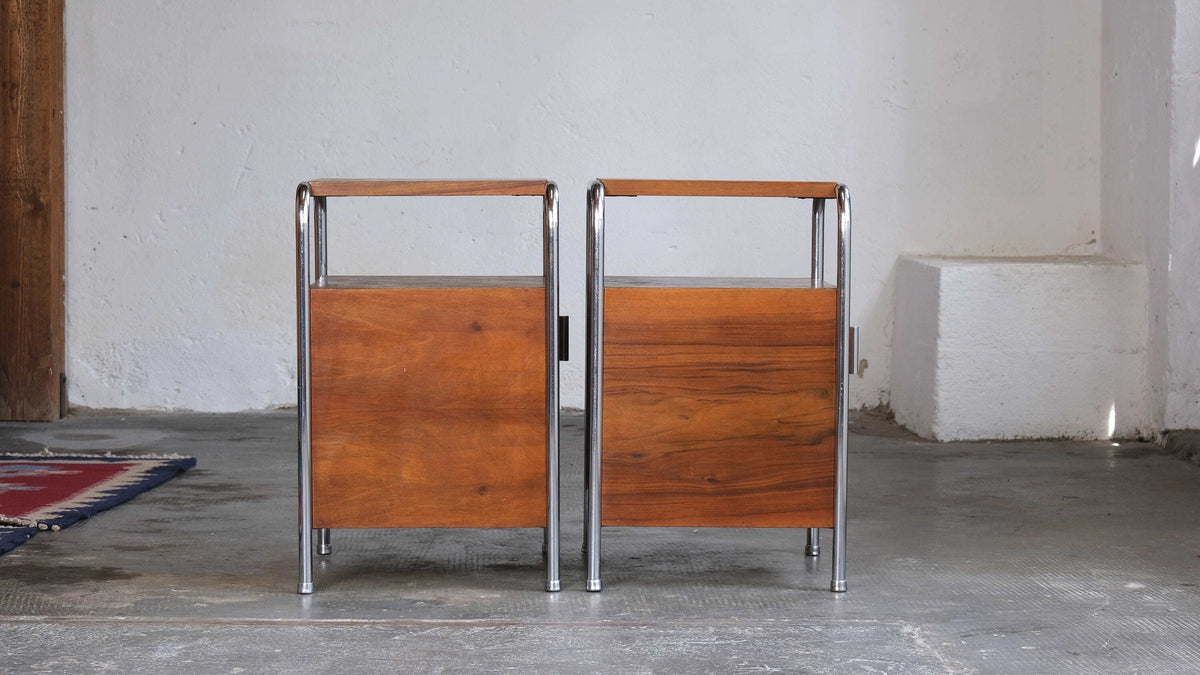 Vintage bedside table Bauhaus by Slezák set of 2