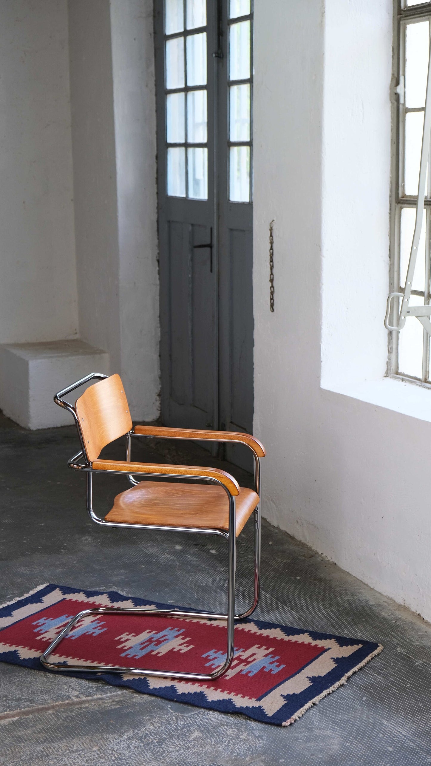 Vintage Freischwinger Stuhl "B34" von Marcel Breuer
