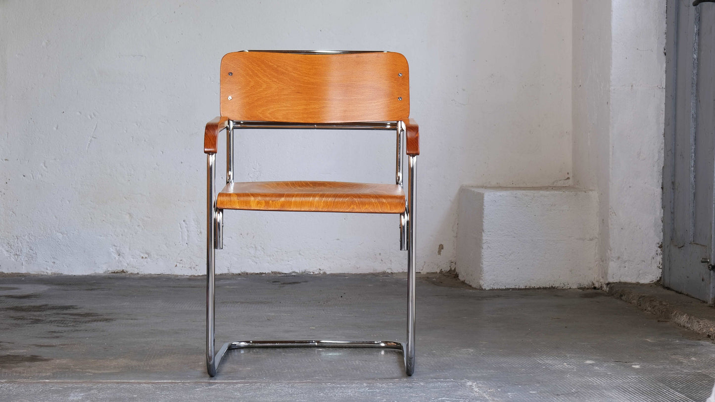 Vintage Freischwinger Stuhl "B34" von Marcel Breuer