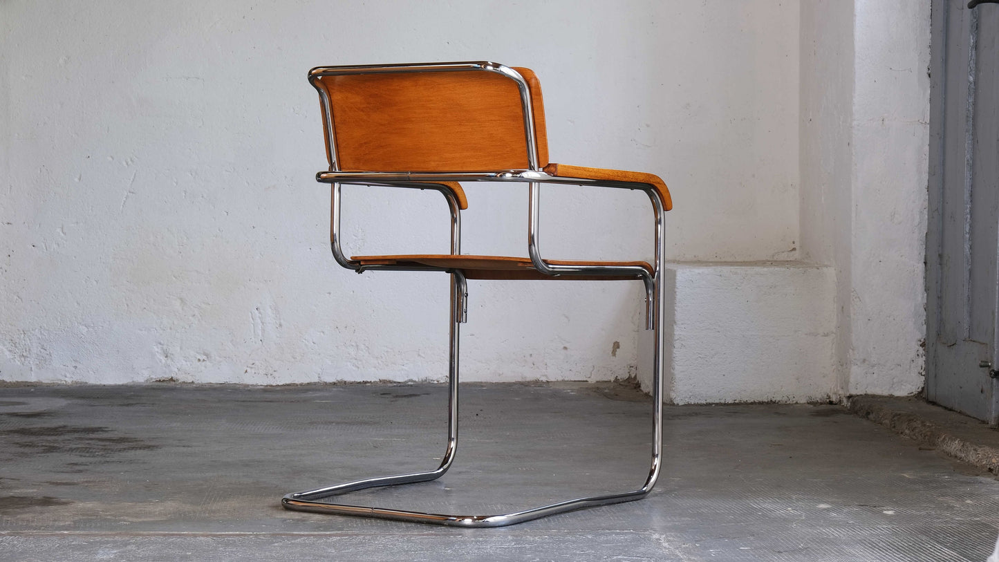 Vintage Freischwinger Stuhl "B34" von Marcel Breuer