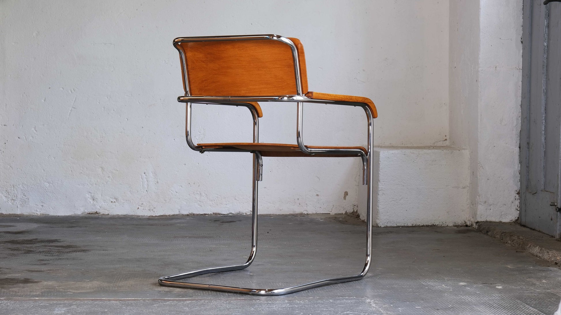 Vintage Freischwinger Stuhl "B34" von Marcel Breuer