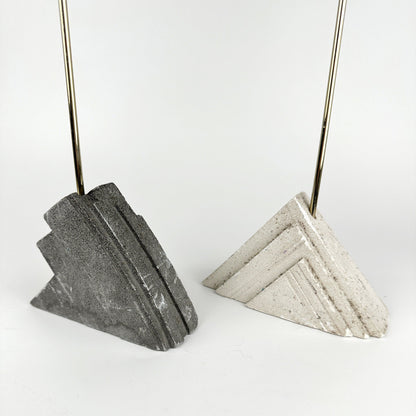 Bougeoir vintage en laiton et pierre par Memphis Milano, lot de 2