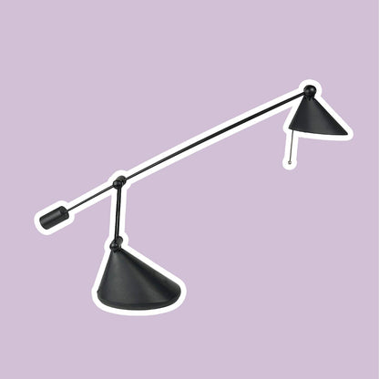 Vintage Tischlampe Anavil Italy Schwarz Postmodern Memphis Milano