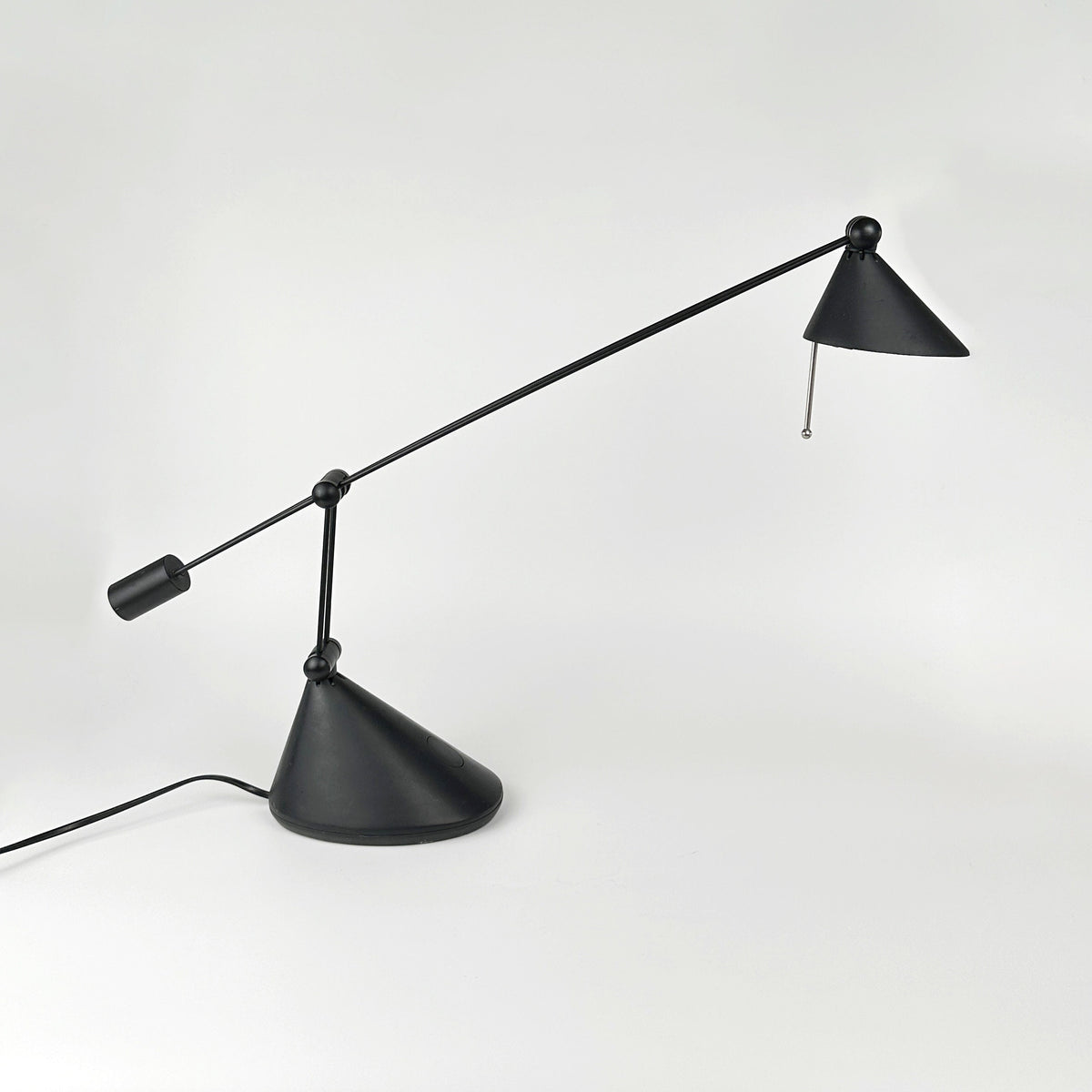 Vintage Tischlampe Anavil Italy Schwarz Postmodern Memphis Milano