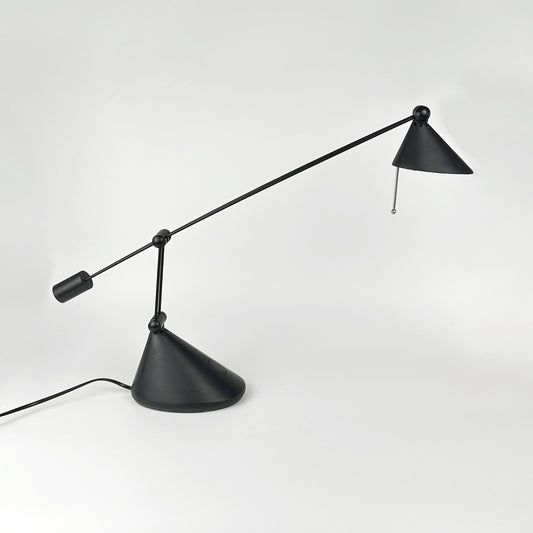 Vintage Tischlampe Anavil Italy Schwarz Postmodern Memphis Milano
