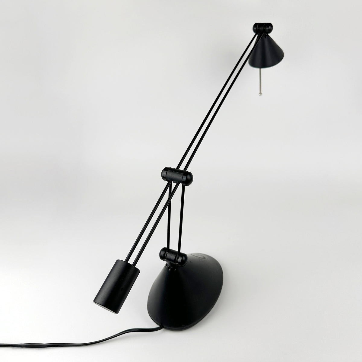 Vintage Tischlampe Anavil Italy Schwarz Postmodern Memphis Milano