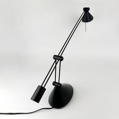 Vintage Tischlampe Anavil Italy Schwarz Postmodern Memphis Milano
