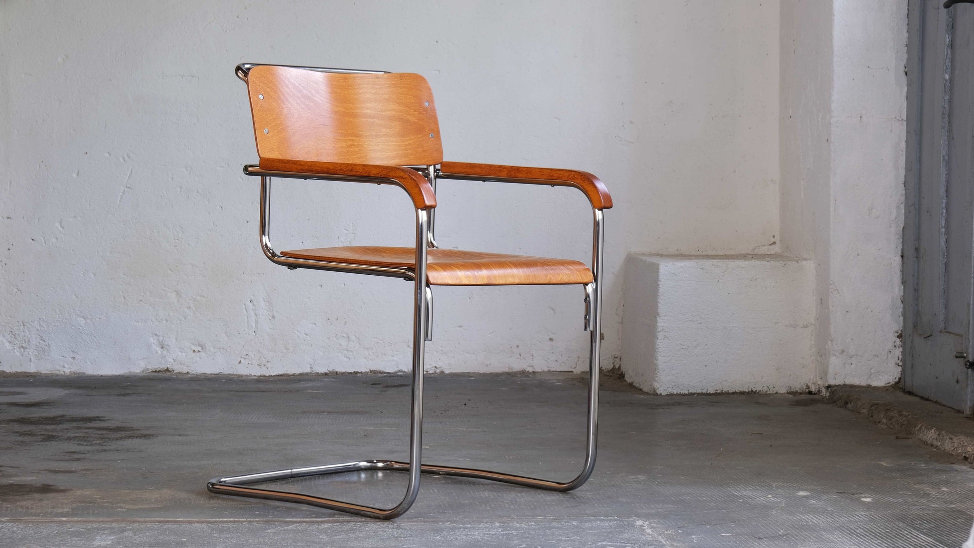 Vintage Freischwinger Stuhl "B34" von Marcel Breuer
