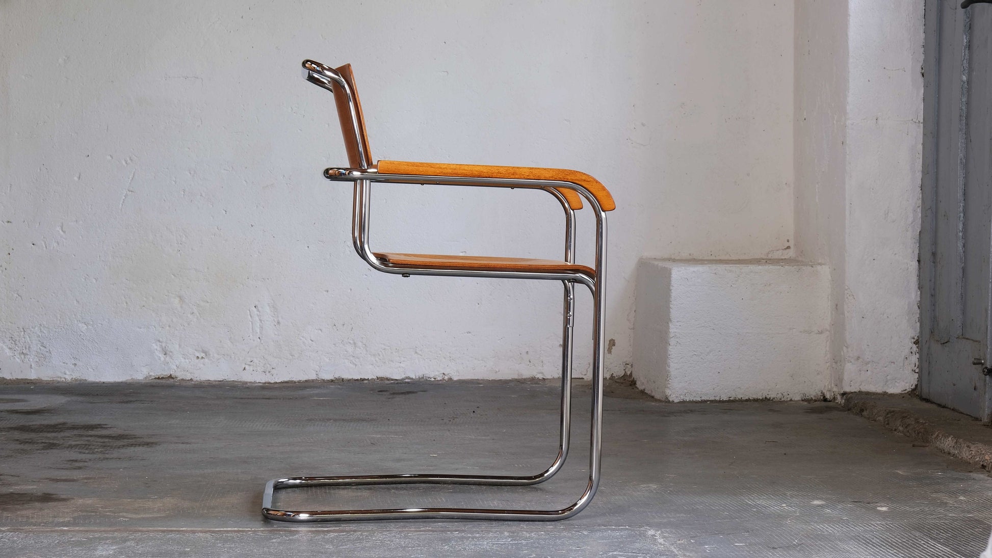 Vintage Freischwinger Stuhl "B34" von Marcel Breuer