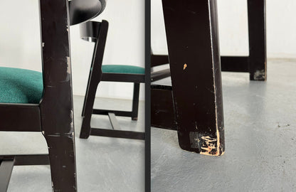 Vintage Esszimmerstuhl Massivholz im Stil von Willy Rizzo für Mario Sabot Set von 6