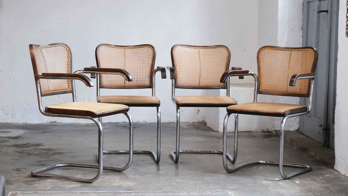Vintage Stuhl Thonet S 64 von Marcel Breuer Set von 4