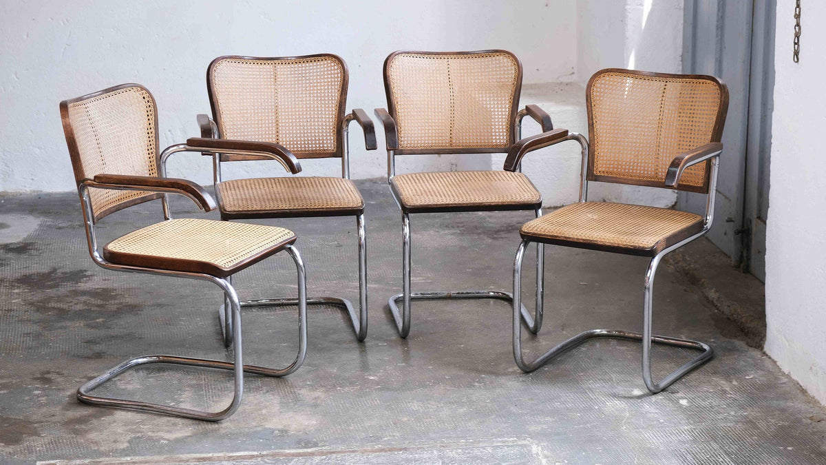 Vintage Stuhl Thonet S 64 von Marcel Breuer Set von 4